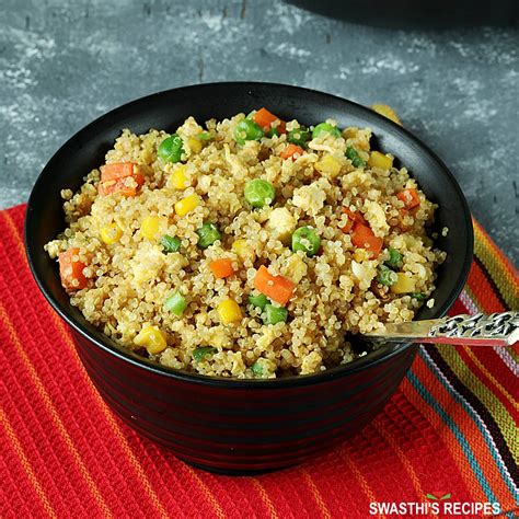 Quinoa Fried Rice Recipe Swasthis Recipes