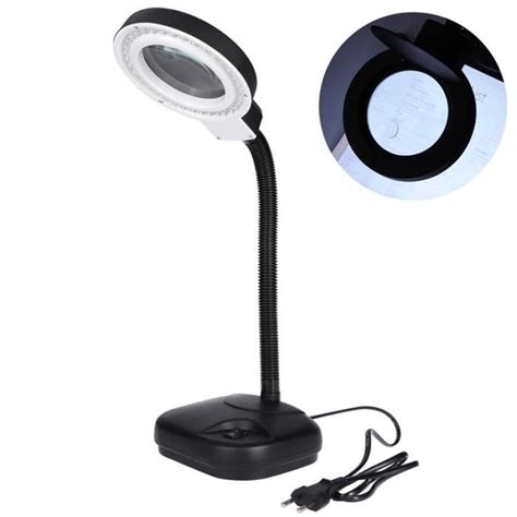 Bureau réglable de table LED Gooseneck Loupe Lampe Loupe 3x 10X