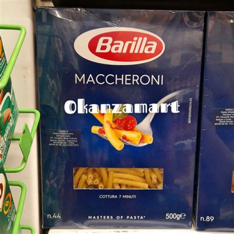 Jual Barilla Maccheroni Pasta 500gr Shopee Indonesia