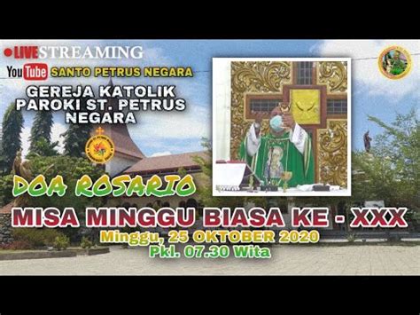 Live Misa Minggu Biasa Ke Xxx Oktober Pkl Wita Youtube