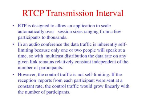 Ppt Rtp A Transport Protocol For Real Time Applications Powerpoint