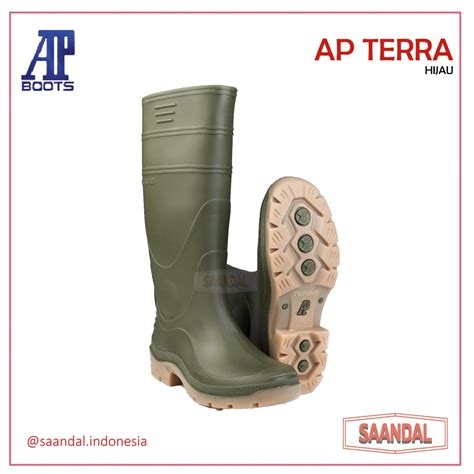 Jual Sepatu Boots Tinggi Terra Hijau Green APD Medis Anti Air Anti