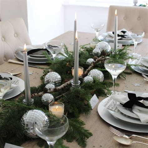 Modern Disco Theme For Holiday Table Disco Ball Decorations