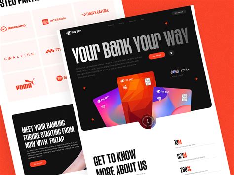 Finzap Fintech Landing Page Design On Behance