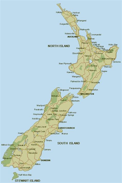 New Zealand Map Map Of New Zealand New Zealand Travel New Zealand