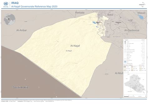 Iraq Al Najaf Governorate Reference Map 2020 5 May 2020 Iraq