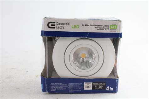 Commercial Electric White Gimbal Recessed Led Trim Light Property Room