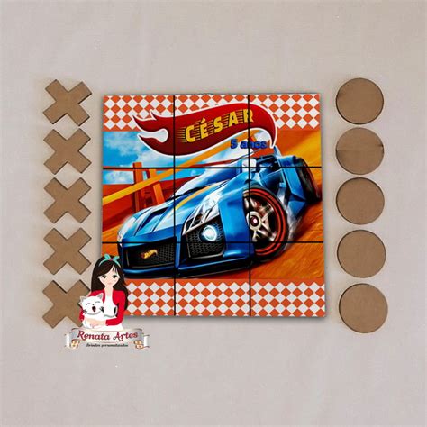 Jogo Da Velha Personalizado Hot Wheels Elo Produtos Especiais