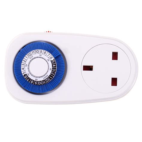 24 hour plug-in mechanical timer 16a grounded plug timer switch socket ...