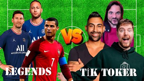 Footballer Vs Tİk Tok And Youtuberonaldomessineymar Vs Mercuri 88