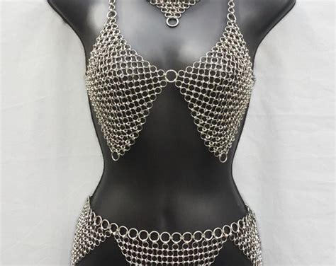 Bikini Top Chainmail Stainless Steel Etsy