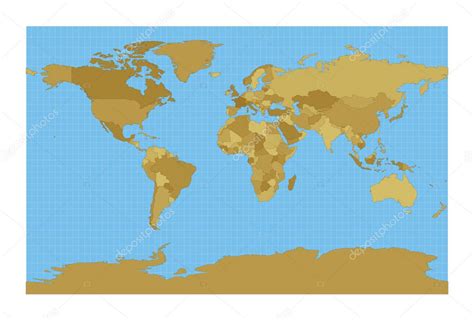 Mapa Del Mundo Proyección Estereográfica Cilíndrica Mapa Del Mundo Con