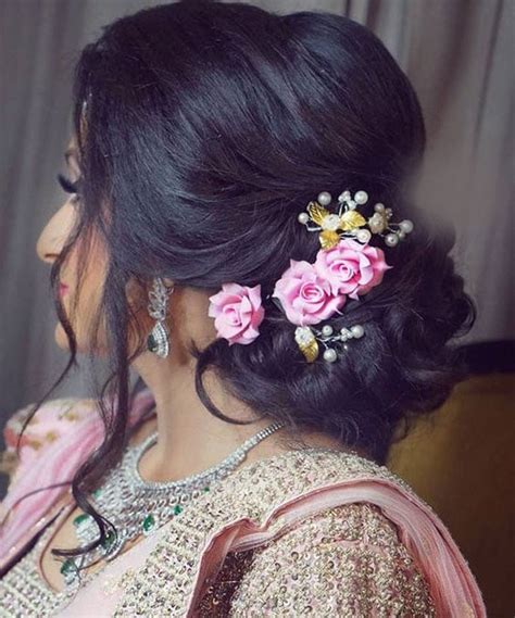 50 Bun Hairstyle For Saree With Flowers 2024 Tailoringinhindi