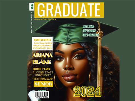 Editable Graduation Magazine Cover Template Custom Magazine Cover