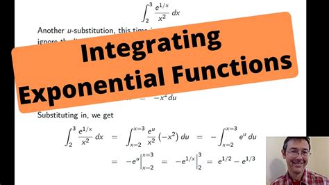 Integrating Exponential Functions Youtube