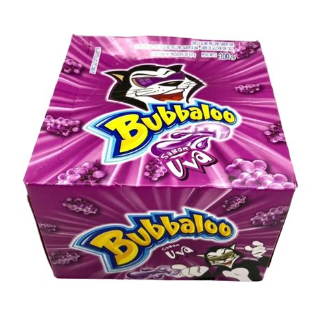 Chicles Bubbaloo Uva 300 G Caja De 60 Unidades