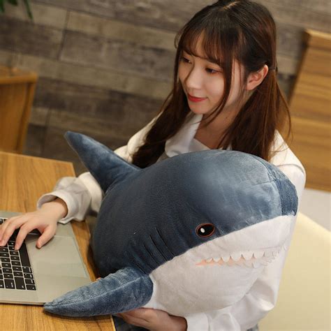 Giant Shark Plush Toy Shark Stuffed Animal Hug Pillow T Size 39 Inch