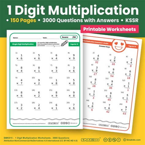 Multiplication Worksheets 2 Digit By 1 Digit Math Drills Diy