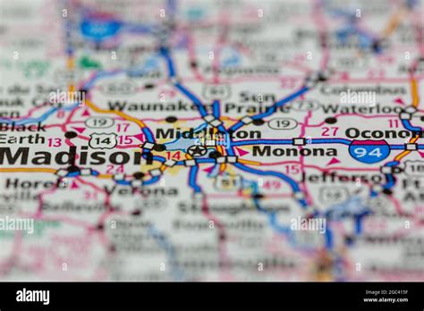 Middleton wisconsin on a map hi-res stock photography and images - Alamy