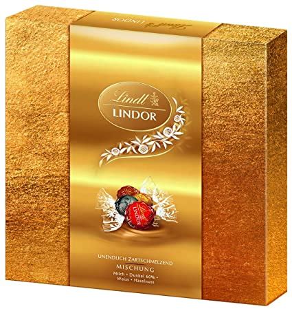 Lindt Schokolade Lindor Pr Sent Box Mischung G Ca Kugeln In