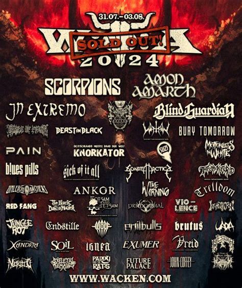 WACKEN OPEN AIR Nuevas Confirmaciones Encabezadas Por Cradle Of Filth