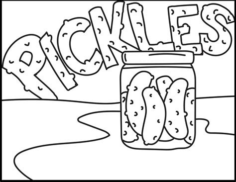 Pickle Coloring Pages | Roaring Spork