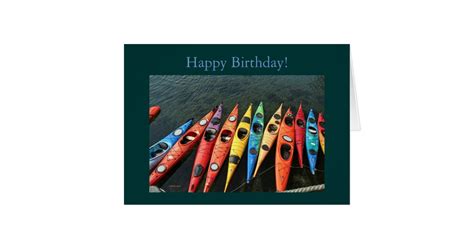 Kayaks Happy Birthday Card Zazzle