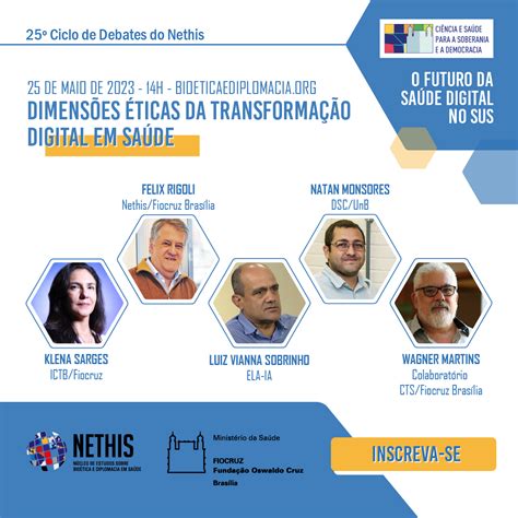 Ética na transformação digital da saúde é tema de debate Fiocruz Brasília