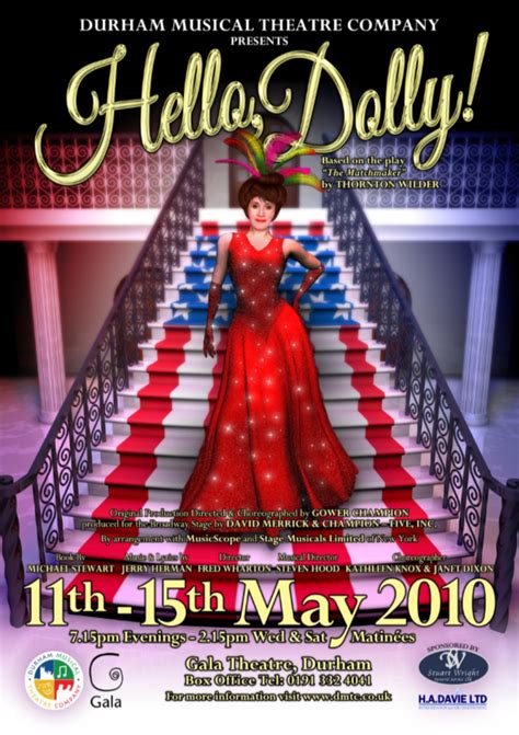 Hello Dolly 2010 Poster Durham Musical Theatre Company