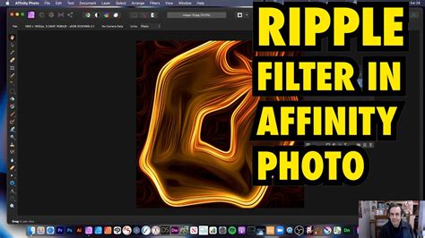 How To Ripple Filter In Affinity Photo Tutorial Graphicxtras Youtube