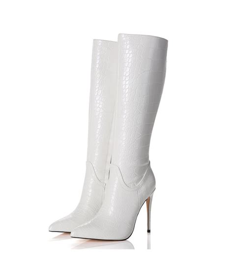 Giaro Stiefel MILA Weiss Krokodilmuster online günstig kaufen