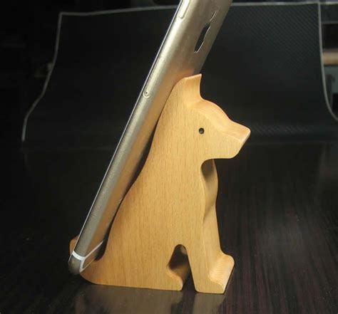 Wooden Animal Shaped Mobile Phone Ipad Holder Stand Wooden Animals