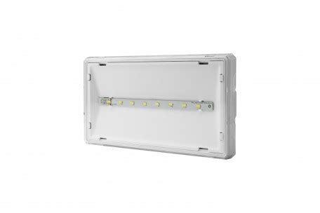 Luminaire Exit S Ip Eco Led W H Single Purpose White Sign Ef Tdc