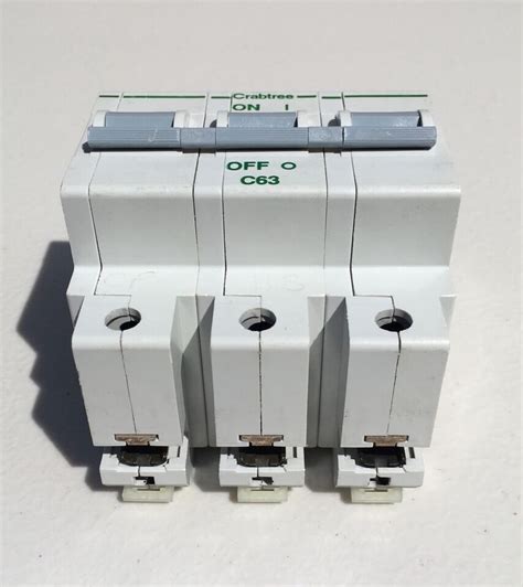 Crabtree Polestar A Type C Triple Pole C Circuit Breaker Mcb