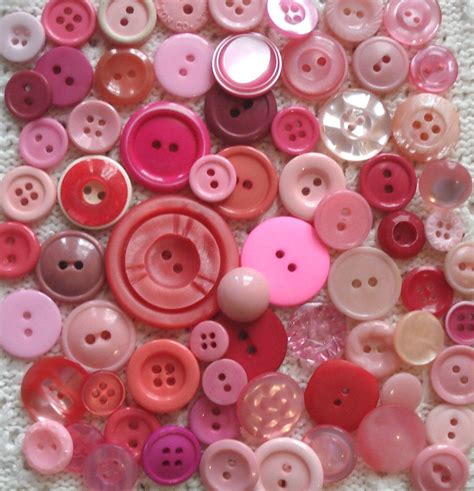 Pretty Pink Buttons Sewing Buttons Vintage Buttons Craft