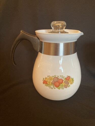 CorningWare Corelle P166 Spice Of Life 6 Cup Stovetop Percolator Coffee