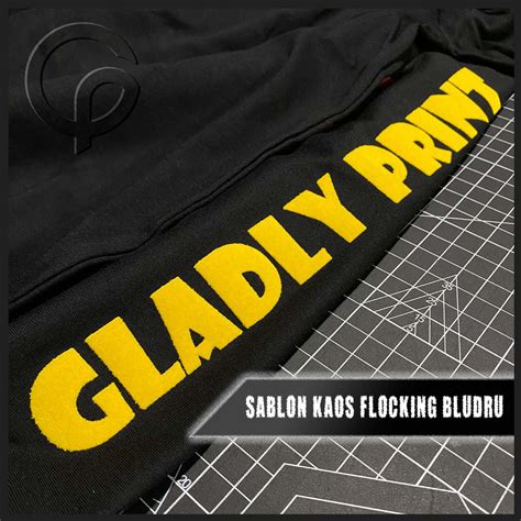 Jual SABLON KAOS POLYFLEX FLOCKING BLUDRU SATUAN LUSINAN BEBAS DESAIN