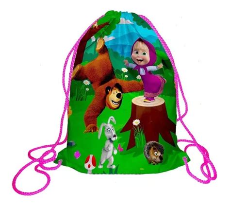 Morralito Dulcero Bolo Fiesta Infantil Masha Y El Oso En Venta En