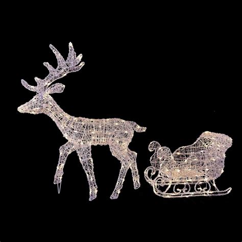 In Acrylic Led Reindeer Sleigh D Outdoor Christmas Light