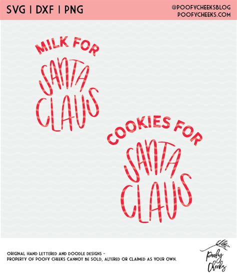 Cookies And Milk For Santa Free Svg Cut File For Silhouette And Cricut