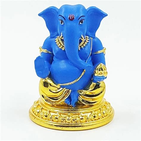 Blue Gold Plated Ganesh Statue Car At Rs 250 In Vasai ID 2853171616348