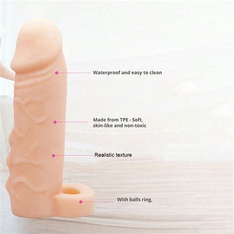 Juguetes Sexuales Sexy Funda Para Pene Extensor De Pene Vibrador