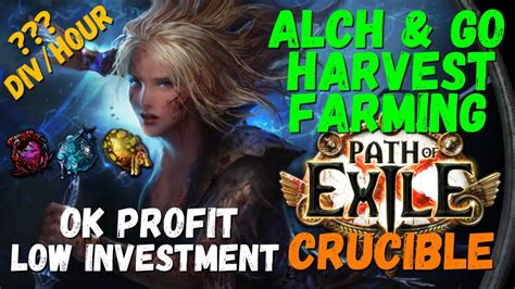 PoE Alch Go Harvest Farming Strategy Low Investment OK Profit