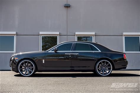 2011 Rolls Royce Ghost With 24 Gianelle Santo 2ss In Matte Black Chrome Ss Lip Wheels