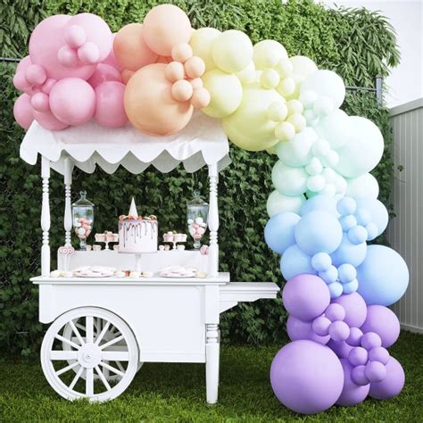 Pastel Rainbow Balloon Arch Kit Stk Assorted Color Balloon