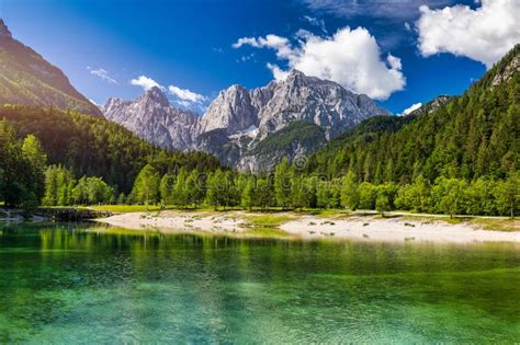 Great Nature Scenery In Slovenian Alps Incredible Summer Landscape On