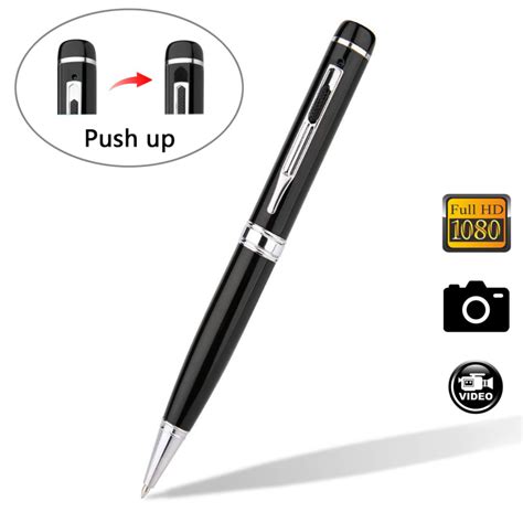 Stylo caméra espion Full HD 1080p Mouvement 16 Go Noir