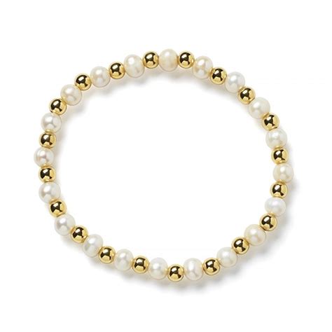 Southern Gates Pearl And Gold Bead Margeaux Bracelet