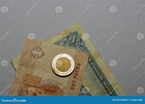 Collection Of An Egyptian One Pound Banknote Banknotes And