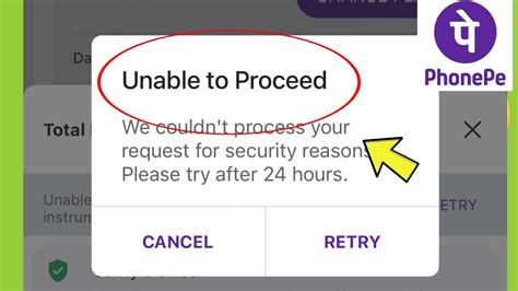 Phonepe Unable To Proceed We Couldn T Process Your Request For